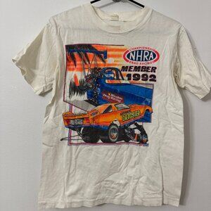 NHRA Member 1992 Drag Racing T-Shirt National Dragster Graphic Tee
